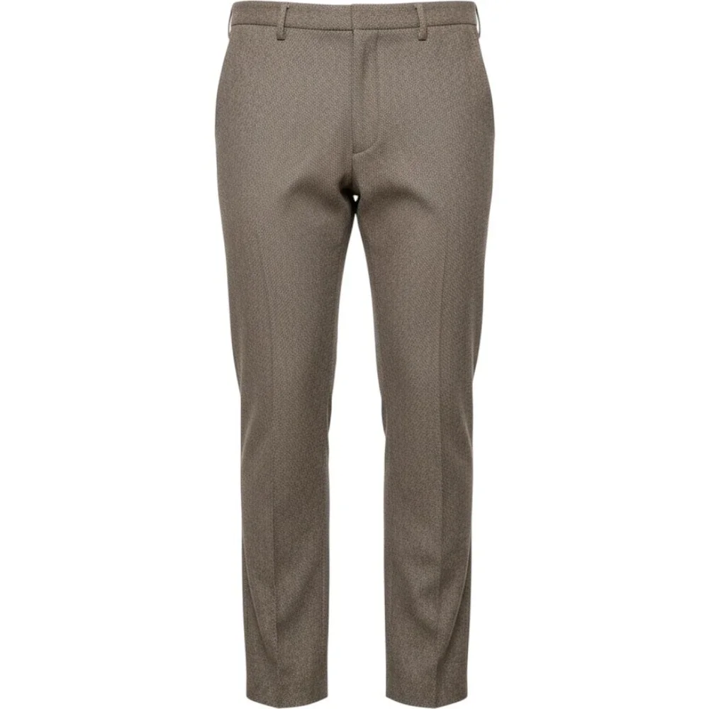 J.Crew Thompson Dress Pants Mens 38x32 Brown Wool Herringbone Slim Minimalist